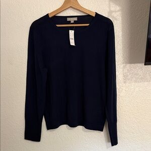 J. Crew Navy Lightweight Crewneck Sweater